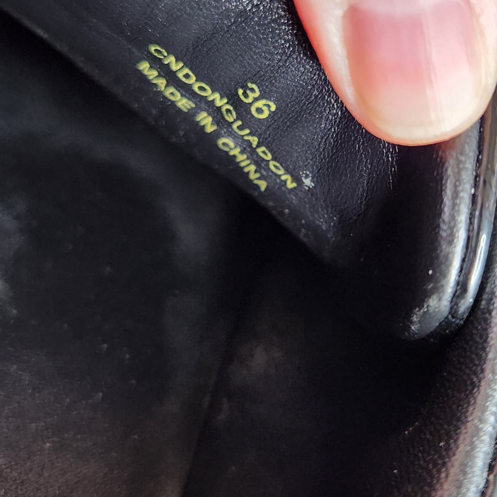 Burberry Union Jack Slip On Sneaker Patent‎ Leather Black Womens IT 36 US 6 - Picture 11 of 12